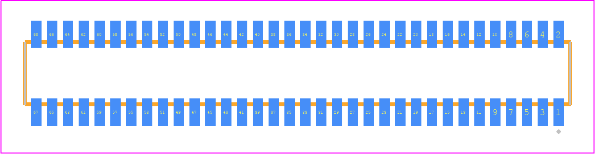 CLE-134-01-G-DV-TR - SAMTEC PCB footprint - Other - Other - CLE-134-01-X-DV-TR