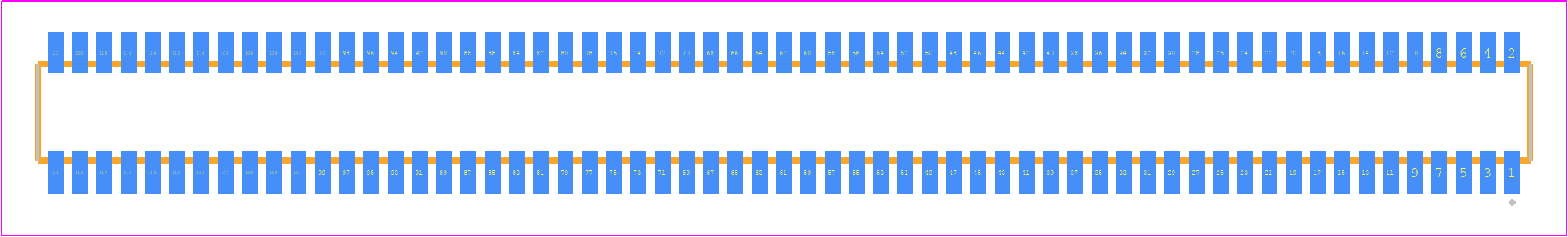 CLE-161-01-F-DV-TR - SAMTEC PCB footprint - Other - Other - CLE-161-01-X-DV-TR