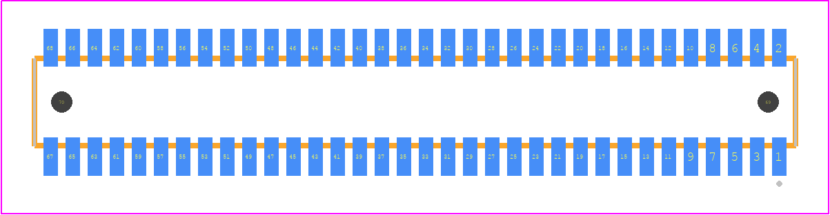 CLE-134-01-G-DV-A - SAMTEC PCB footprint - Other - Other - CLE-134-01-X-DV-A