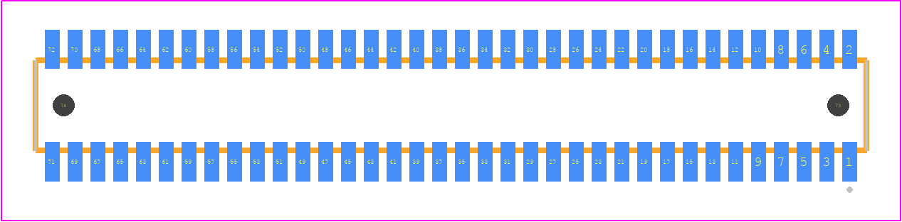 CLE-136-01-F-DV-A - SAMTEC PCB footprint - Other - Other - CLE-136-01-X-DV-A