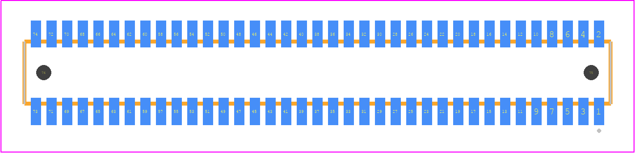 CLE-137-01-F-DV-A - SAMTEC PCB footprint - Other - Other - CLE-137-01-X-DV-A