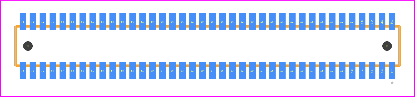 CLE-138-01-F-DV-A - SAMTEC PCB footprint - Other - Other - CLE-138-01-X-DV-A
