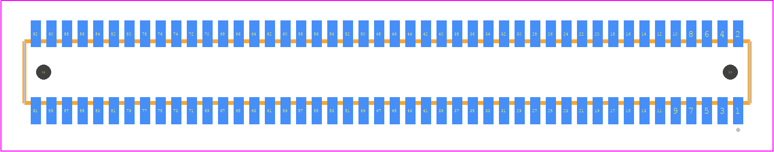 CLE-146-01-G-DV-A - SAMTEC PCB footprint - Other - Other - CLE-146-01-X-DV-A