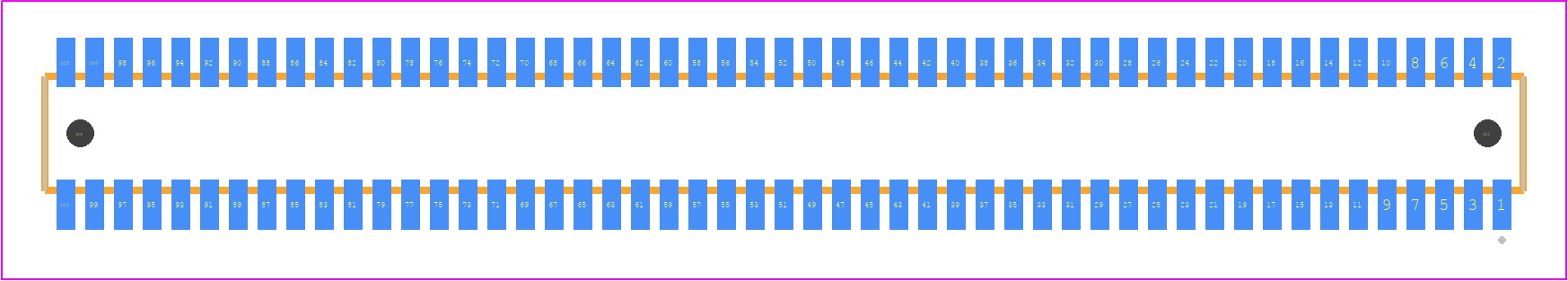 CLE-151-01-G-DV-A - SAMTEC PCB footprint - Other - Other - CLE-151-01-X-DV-A