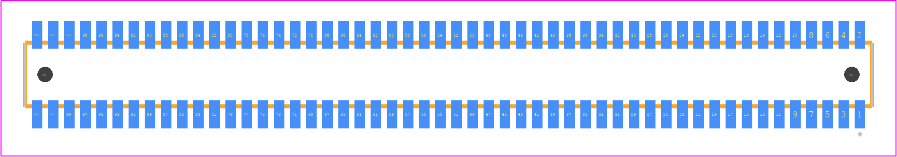 CLE-152-01-F-DV-A - SAMTEC PCB footprint - Other - Other - CLE-152-01-X-DV-A