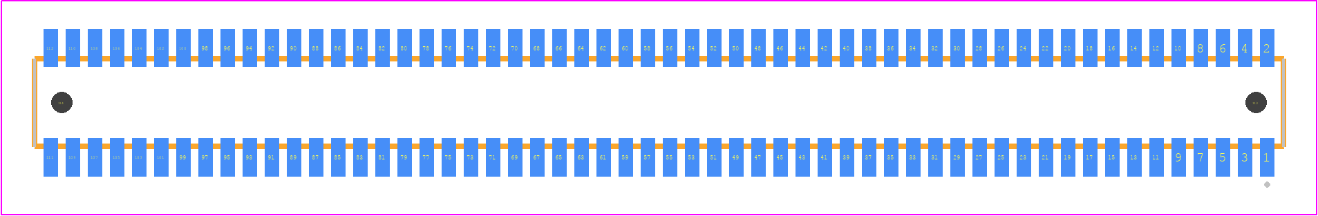 CLE-156-01-G-DV-A - SAMTEC PCB footprint - Other - Other - CLE-156-01-X-DV-A