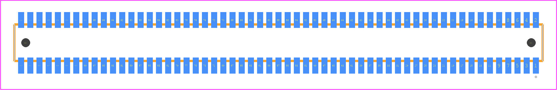 CLE-157-01-G-DV-A - SAMTEC PCB footprint - Other - Other - CLE-157-01-X-DV-A