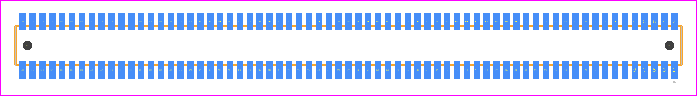CLE-167-01-G-DV-A - SAMTEC PCB footprint - Other - Other - CLE-167-01-X-DV-A
