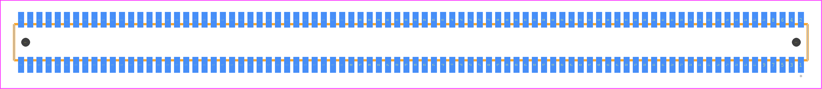 CLE-186-01-F-DV-A - SAMTEC PCB footprint - Other - Other - CLE-186-01-X-DV-A