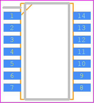 LB1868M-W-AH - onsemi PCB footprint - Small Outline Packages - Small Outline Packages - MFP14S(225mil)