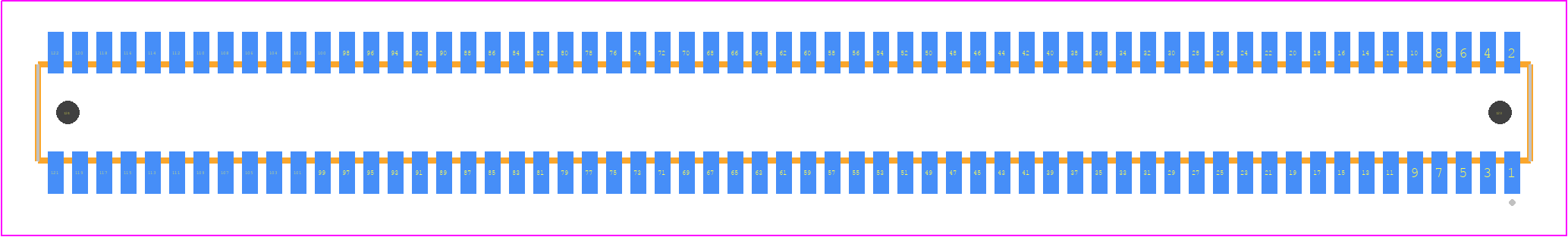 CLE-161-01-G-DV-A-K - SAMTEC PCB footprint - Other - Other - CLE-161-01-X-DV-A-K