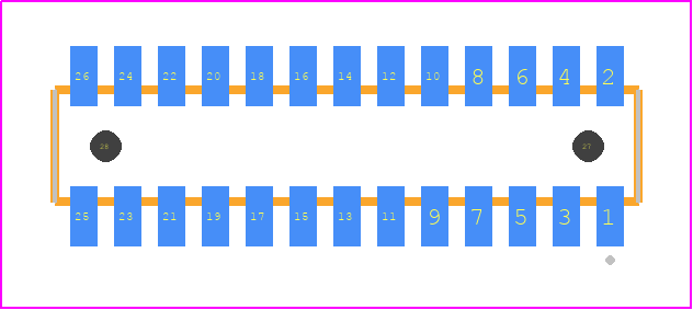 CLM-113-02-LM-D-A - SAMTEC PCB footprint - Other - Other - CLM-113-02-XX-D-A