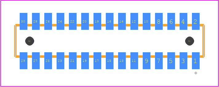 CLM-115-02-LM-D-A - SAMTEC PCB footprint - Other - Other - CLM-115-02-XX-D-A