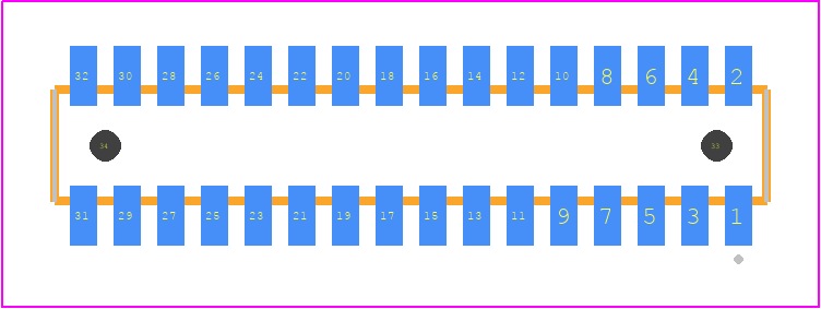 CLM-116-02-H-D-A - SAMTEC PCB footprint - Other - Other - CLM-116-02-XX-D-A