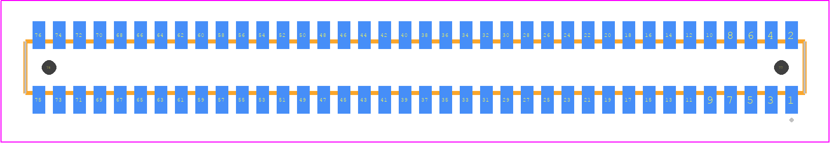 CLM-138-02-LM-D-A - SAMTEC PCB footprint - Other - Other - CLM-138-02-XX-D-A