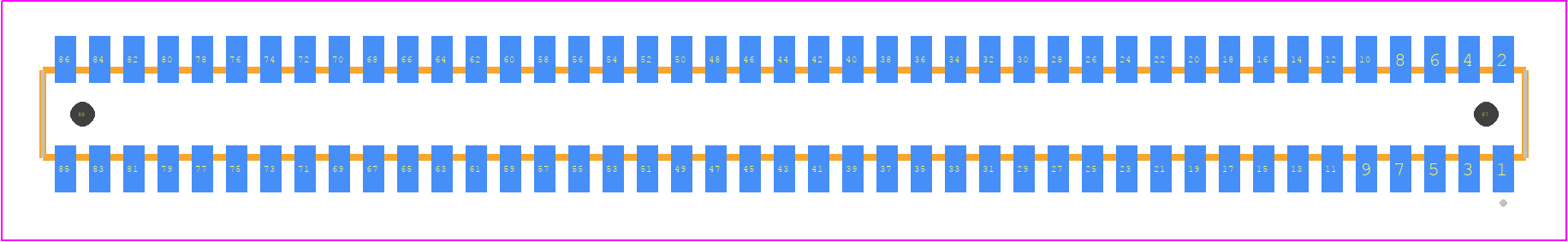 CLM-143-02-LM-D-A - SAMTEC PCB footprint - Other - Other - CLM-143-02-XX-D-A