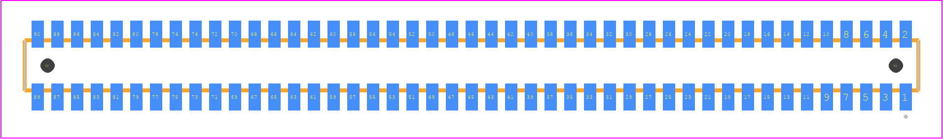 CLM-145-02-LM-D-A - SAMTEC PCB footprint - Other - Other - CLM-145-02-XX-D-A