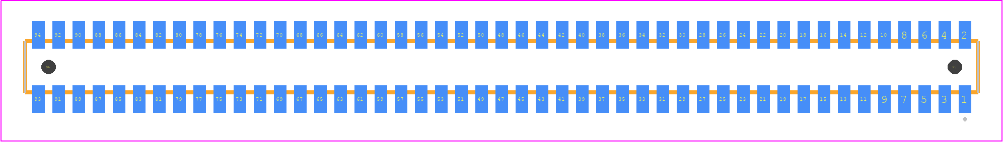 CLM-147-02-LM-D-A - SAMTEC PCB footprint - Other - Other - CLM-147-02-XX-D-A