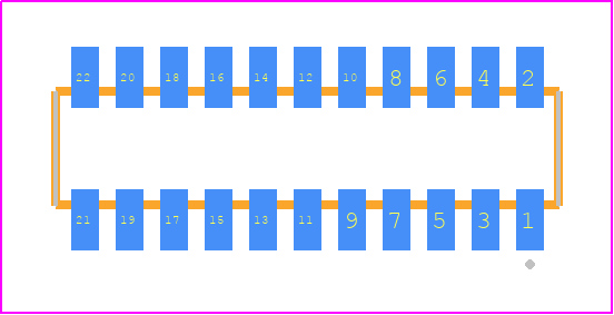 CLM-111-02-FM-D-P-TR - SAMTEC PCB footprint - Other - Other - CLM-111-02-XX-D-Y-TR