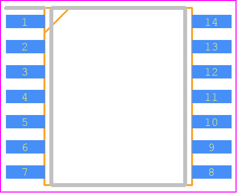 ADC0832CCWM - Texas Instruments PCB footprint - Small Outline Packages - Small Outline Packages - NPA0014B-1