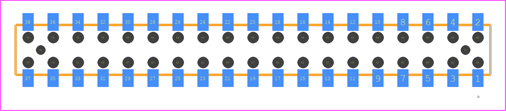 CLT-119-02-L-D-BE-A-TR - SAMTEC PCB footprint - Other - Other - CLT-119-02-YY-D-BE-A-TR