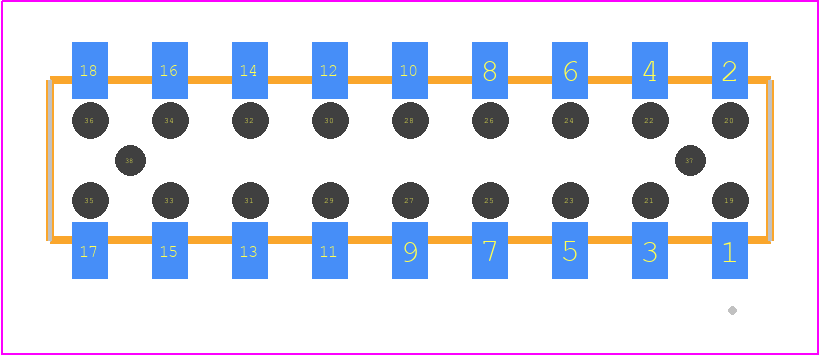 CLT-109-02-S-D-BE-A - SAMTEC PCB footprint - Other - Other - CLT-109-02-YY-D-BE-A