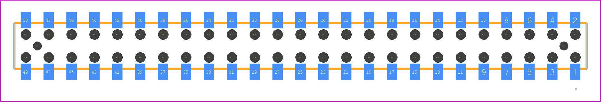 CLT-125-02-L-D-BE-A-K - SAMTEC PCB footprint - Other - Other - CLT-125-02-XX-D-BE-A-Y