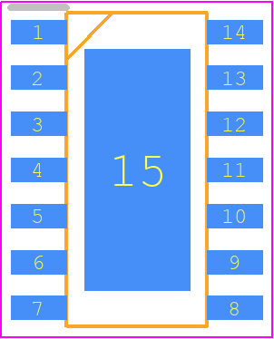 1EBN1001AEXUMA1 - Infineon PCB footprint - Small Outline Packages - Small Outline Packages - PG-DSO-14_2021