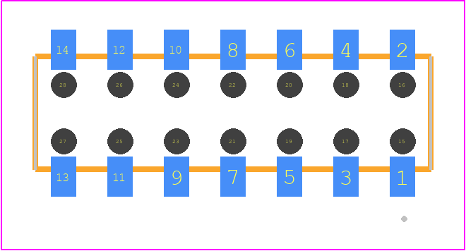 CLT-107-02-F-D-BE-K-TR - SAMTEC PCB footprint - Other - Other - CLT-107-02-XX-D-BE-Y-TR