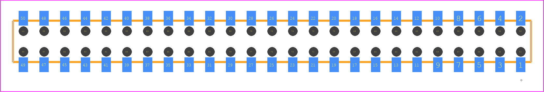 CLT-125-02-F-D-BE-K-TR - SAMTEC PCB footprint - Other - Other - CLT-125-02-XX-D-BE-Y-TR