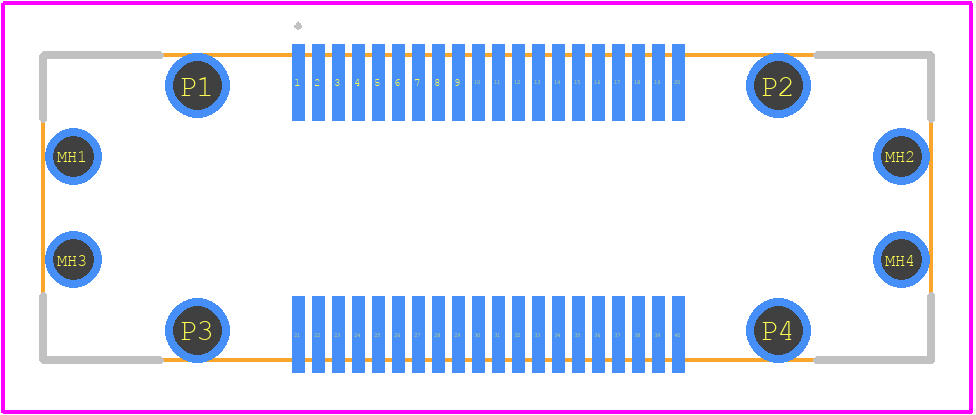 FX23-40S-0.5SV(20) - Hirose PCB footprint - Other - Other - FX23-40S-0.5SV(20)-3