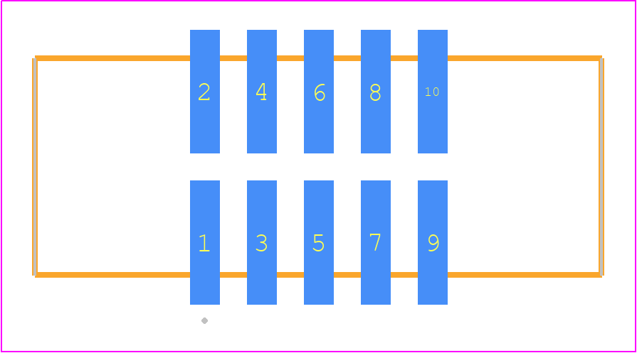 EHT-105-01-H-D-SM-K - SAMTEC PCB footprint - Other - Other - EHT-105-01-XX-D-SM-Y