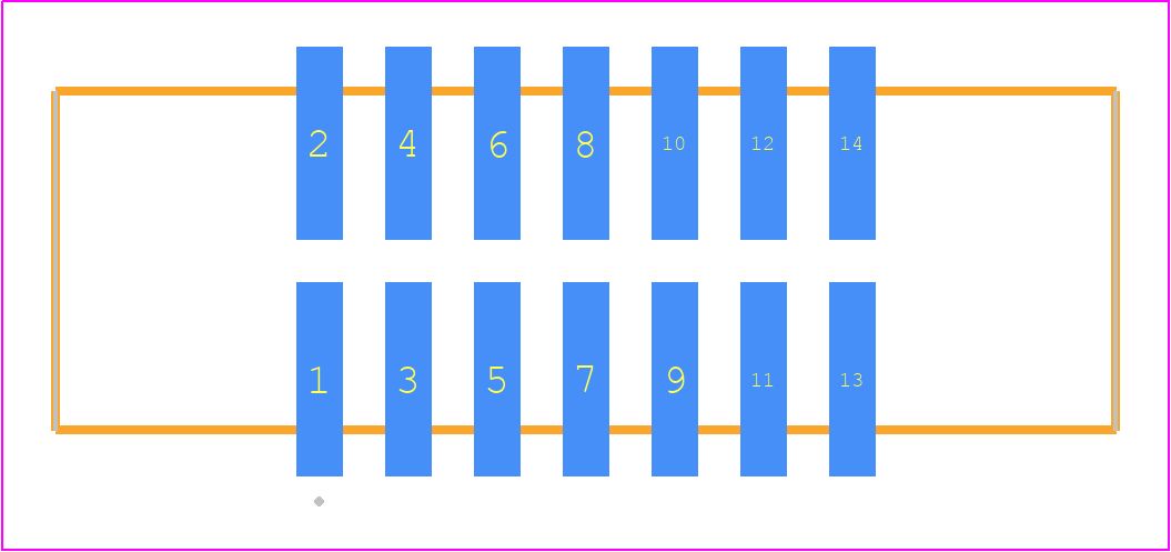 EHT-107-01-L-D-SM-K - SAMTEC PCB footprint - Other - Other - EHT-107-01-XX-D-SM-Y