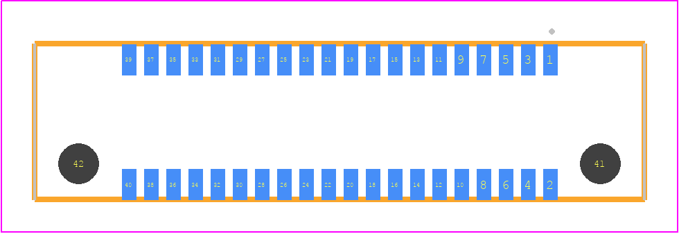 ERF8-020-09.0-L-DV - SAMTEC PCB footprint - Other - Other - ERF8-020-XX.X-YYY-DV