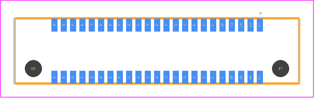 ERF8-023-05.0-S-DV - SAMTEC PCB footprint - Other - Other - ERF8-023-XX.X-YYY-DV