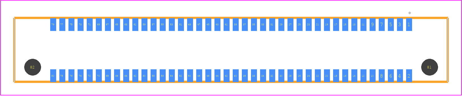 ERF8-040-10.0-STL-DV - SAMTEC PCB footprint - Other - Other - ERF8-040-XX.X-YYY-DV