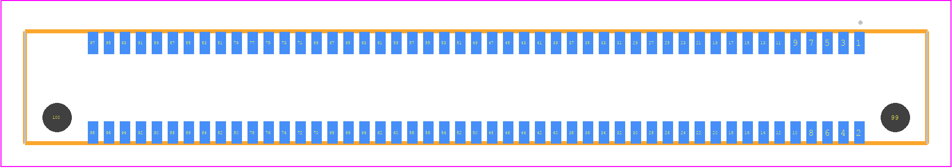 ERF8-049-07.0-STL-DV - SAMTEC PCB footprint - Other - Other - ERF8-049-XX.X-YYY-DV
