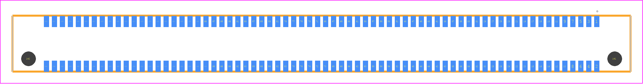 ERF8-070-09.0-L-DV - SAMTEC PCB footprint - Other - Other - ERF8-070-XX.X-YYY-DV