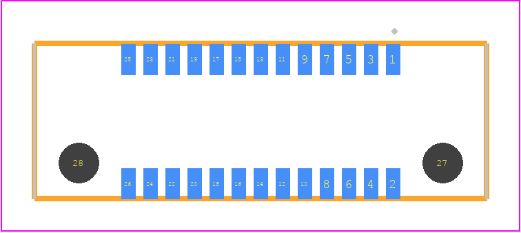 ERF8-013-09.0-L-DV-K-TR - SAMTEC PCB footprint - Other - Other - ERF8-013-XX.X-XXX-DV-K-TR