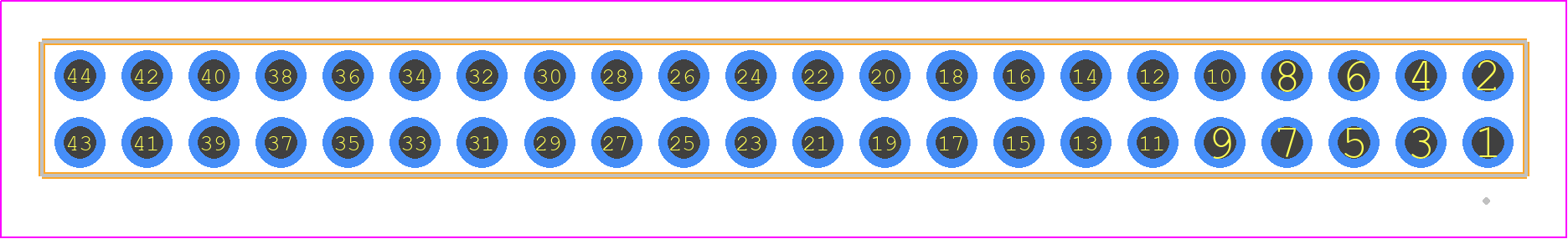 ESQT-122-02-F-D-720 - SAMTEC PCB footprint - Other - Other - ESQT-122-02-X-D-YYY