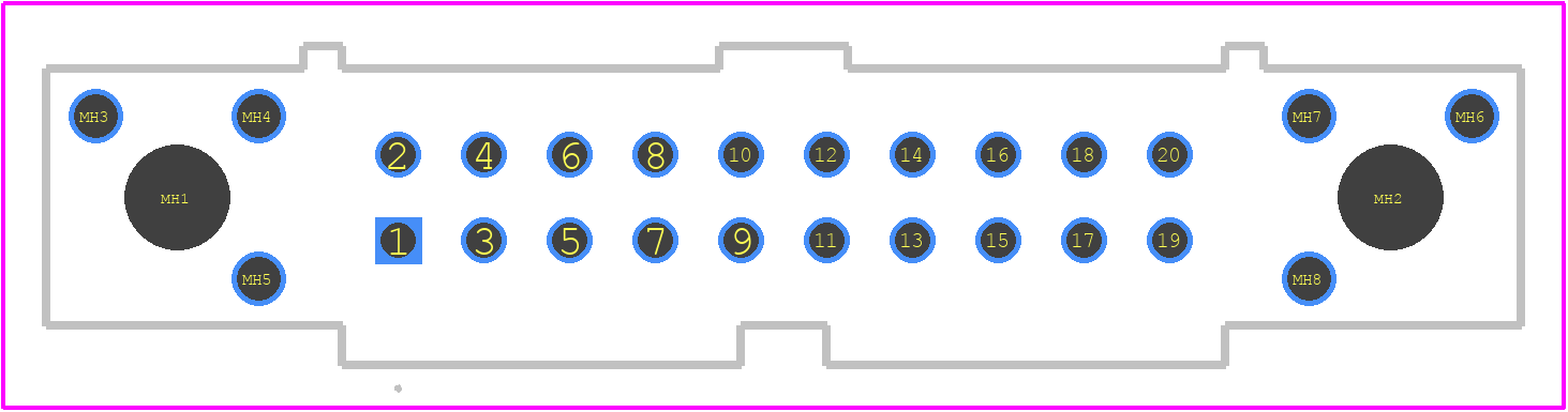 T2M-110-01-L-D-TH-DS - SAMTEC PCB footprint - Other - Other - T2M-110-01-L-D-TH-DS-2