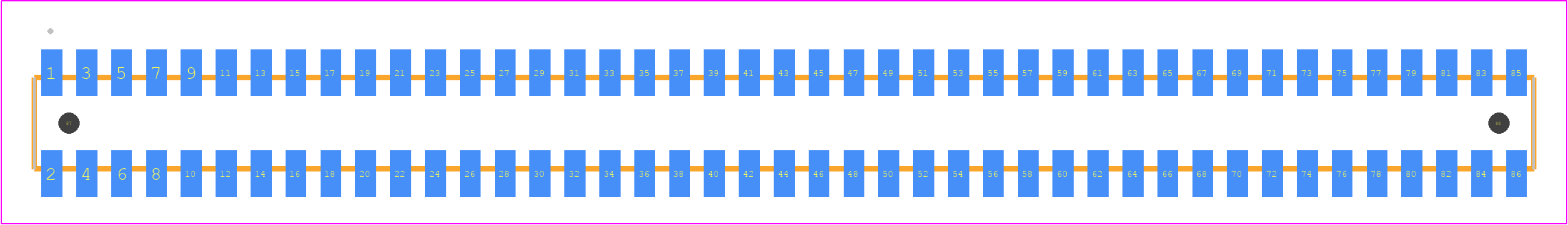 FLE-143-01-H-DV-A-K - SAMTEC PCB footprint - Other - Other - FLE-143-01-X-DV-A-Y
