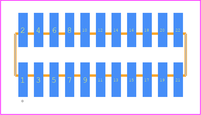 FTSH-111-02-02X-DV-TR - SAMTEC PCB footprint - Other - Other - FTSH-111-XX-XXX-DV-TR