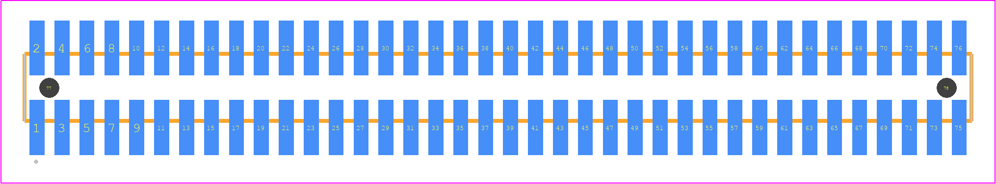 FTSH-138-14-14X-DV-A - SAMTEC PCB footprint - Other - Other - FTSH-138-XX-XXX-DV-A
