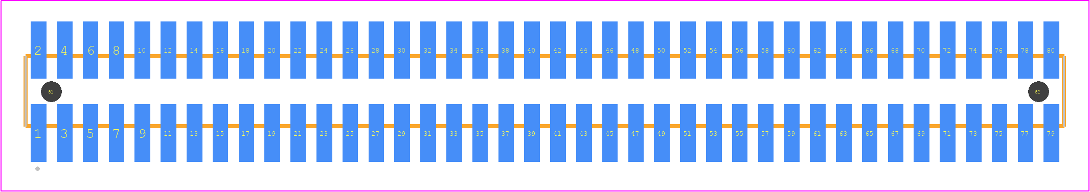 FTSH-140-02-02X-DV-A - SAMTEC PCB footprint - Other - Other - FTSH-140-XX-XXX-DV-A