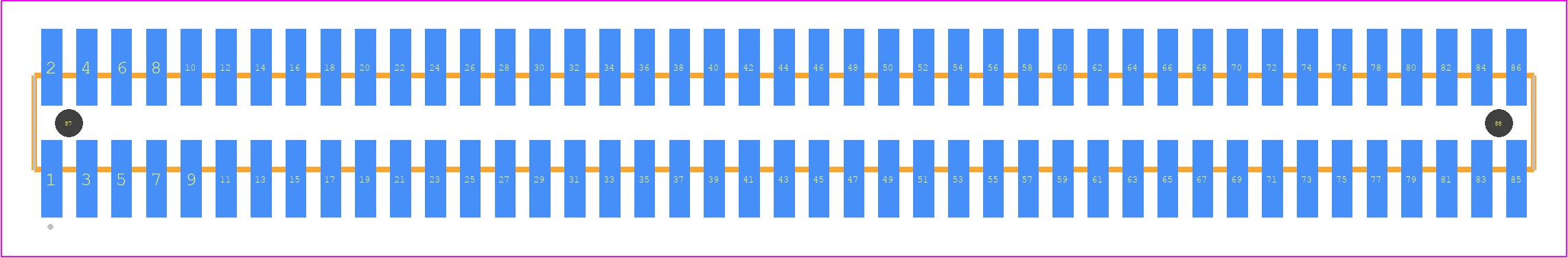 FTSH-143-14-14X-DV-A - SAMTEC PCB footprint - Other - Other - FTSH-143-XX-XXX-DV-A