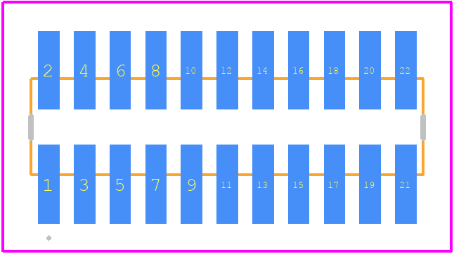 FTSH-111-01-F-DV - SAMTEC PCB footprint - Other - Other - FTSH-111-01-F-DV-3