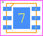 LP38693QSDX-1.8/NOPB - Texas Instruments PCB footprint - Small Outline No-lead - Small Outline No-lead - NGG0006A-ren1