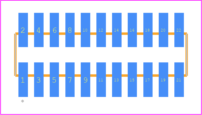 FTSH-111-03-LM-DV-TR - SAMTEC PCB footprint - Other - Other - FTSH-111-XX-YYY-DV-TR