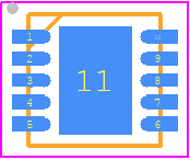 TQL9042 - Qorvo PCB footprint - Small Outline No-lead - Small Outline No-lead - DFN10